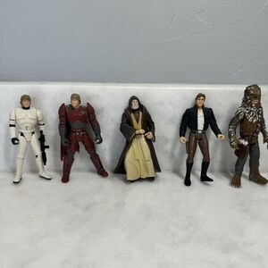 Kenner Star Wars 1996-98 Action Figures Luke, Hoth Chewbacca, Han Solo, Obiwon